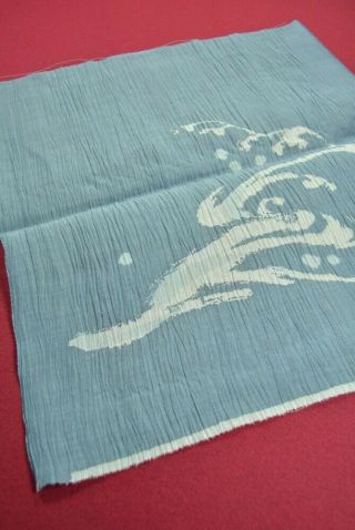 TY77/65 Vintage Japanese Fabric Linen Antique Boro Patch Kusakizome KASURI 26.  4 