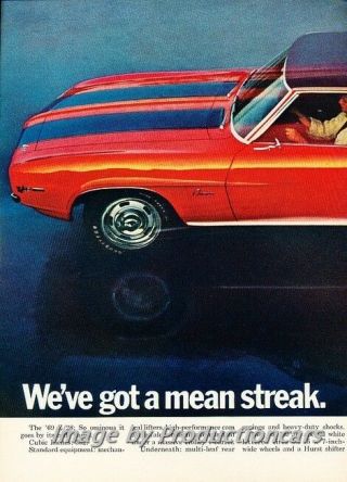 1969 Chevrolet Camaro Z28 2 - Page Advertisement Print Art Car Ad J731