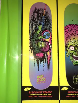 Limited Edition Santa Cruz Topps Mars Attacks Skateboard 3
