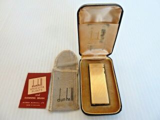 Dunhill 14k Gold Jacket Rollagas Lighter,  Pouch,  Box,  & Flint Folder