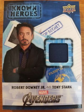 2016 Captain America Civil War Kh - Ts Tony Stark Known Heroes Memorabilia Relic B