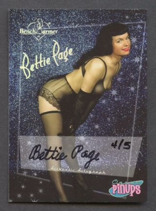 2006 Benchwarmer Classic Pinups Bettie Page Auto 4/5