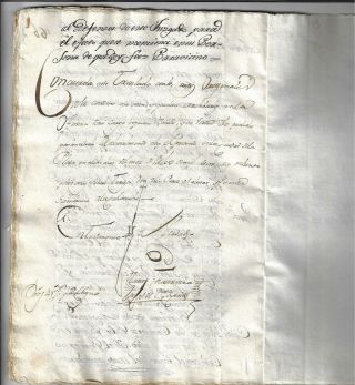 1797 MANUSCRIPT COLONIAL PERU LAND TRANSFER 34 - PAGES CARACATO 3