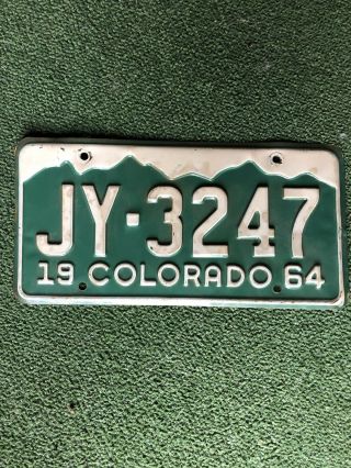 1964 Colorado Passenger Car License Plate