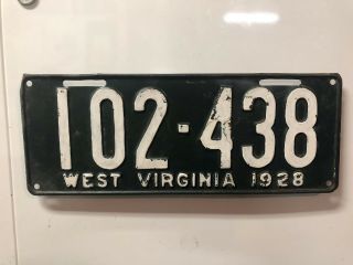 1928 West Virgina License Plate