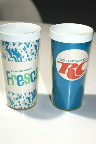 Vintage Fresca And Rc Cola Plastic Cups