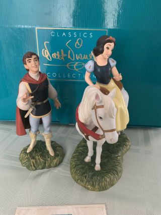 WDCC Snow White on horse and Prince Away to His Castle With 2
