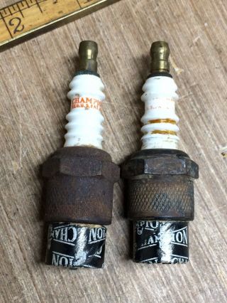 Vintage Champion Spark Plugs H - 10 NOS 2