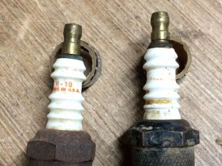 Vintage Champion Spark Plugs H - 10 NOS 4