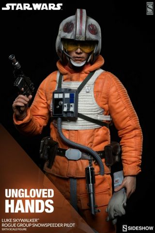 Star Wars Luke Skywalker Rogue Group Snowspeeder Pilot 1/6 Scale by Sideshow 8