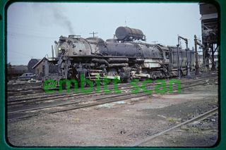 Slide,  Up Union Pacific 4 - 6 - 6 - 4 Steam 3836 At Council Bluffs Ia,  1955