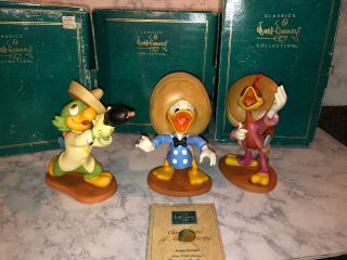 Wdcc Disney Classics Three Caballeros.  Amigo Donald,  Jose,  Panchito