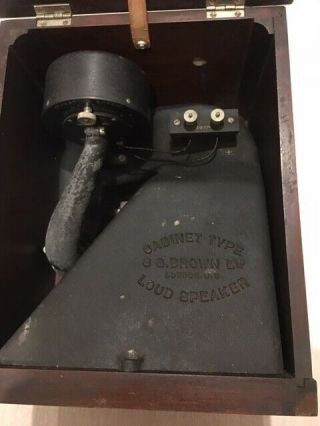 RARE 1926 S.  G Brown Ltd Cabinet Type Loud Speaker - Antique,  London.  W.  3. 3