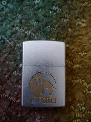 Camel Zippo Lighter Gold And Brushed Chrome Day And Night Rare