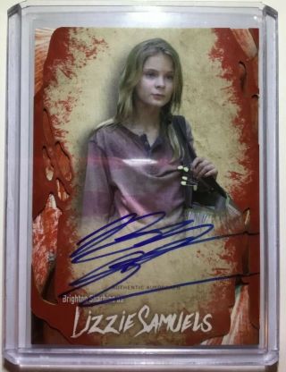 Topps Walking Dead Survival Box Brighton Sharbino/lizzie Autograph Card
