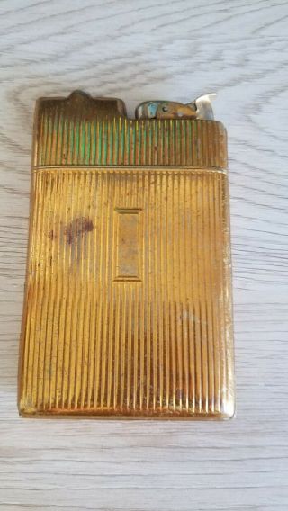 Vintage Gold Tone Evans Cigarette Case Lighter All In One,  In