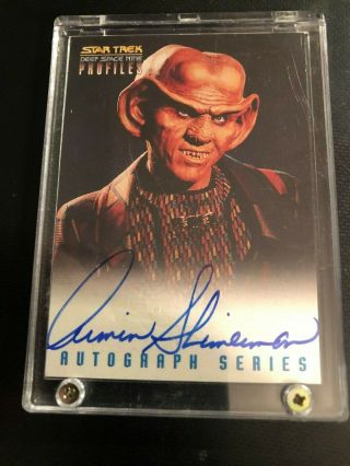 Star Trek Deep Space Nine Ds9 Profiles Armin Shimerman As Quark Autograph Rare