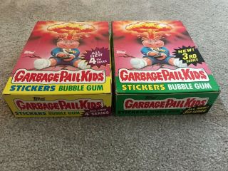 One Box Each - 1986 Topps Garbage Pail Kids Series 3 and Series 4 2