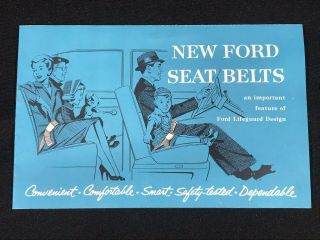 Vtg 1955 Ford Seat Belts Car Truck Advertising Brochure