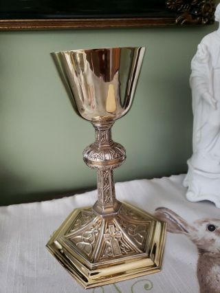 Sterling Gothic Chalice And Paten - Celtic Kells Motif
