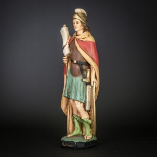 St Quirinus Of Neuss Statue | Saint Quirin Of Rome | Martyr Plaster Figurine 13 "