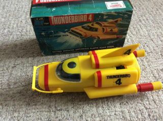 Rare Thunderbird 4 Jr21 Toy Boxed Ex Gerry Anderson Battery Stingray Joe 90