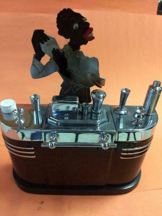 Impressive Figural Art Deco Ronson Touch Tip Table Lighter - Bartender - Nr.