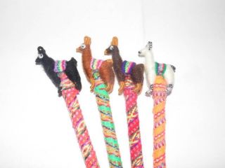Of 100 Assorted Handmade Llama Pens - From Peru
