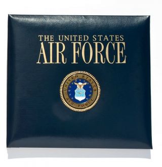 United States Air Force Military Scrapbook / Leather Bound - 10 Double Sided Pages