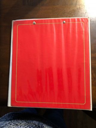 Vintage MEAD Trapper Keeper RED 3 ring binder 1980s,  5 Folders 3