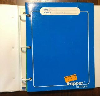 Vintage MEAD Trapper Keeper RED 3 ring binder 1980s,  5 Folders 6