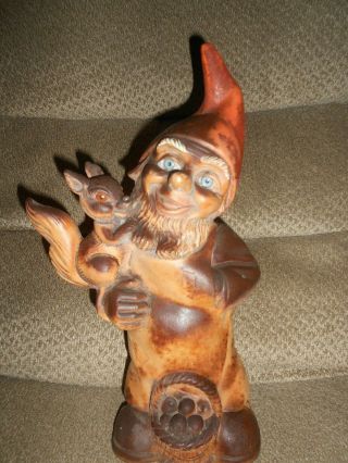 Vintage Zeho West Germany Garden Gnome - 14 " Tall - Unique