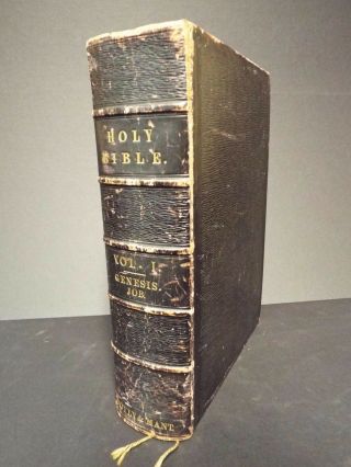 1839 Bible - Full Leather - London - Split Fore - Edge Paintings