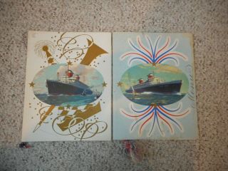 Two Vintage Menus From United States Lines Ocean Liner Summer Of 1954 Travel