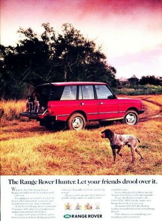 1991 1990 Range Rover - Hunter - Advertisement Print Art Car Ad J981