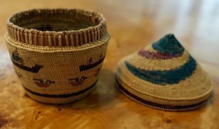 Fine Weave Nuu Chah Nulth Basket By Renowned Frances Williams