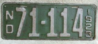 1923 North Dakota License Plate -