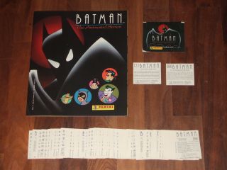 Batman The Animated Series 1993 Panini Complete Empty Sticker Album & Loose Set.