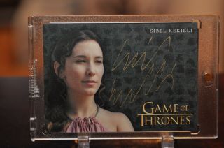Game Of Thrones Valyrian Steel Gold Autograph Card Sibel Kekilli As Shae
