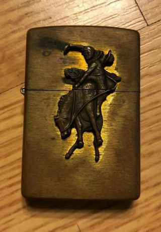 1995 Marlboro Rodeo With Country Store Stamp Vintage Zippo Lighter Patina