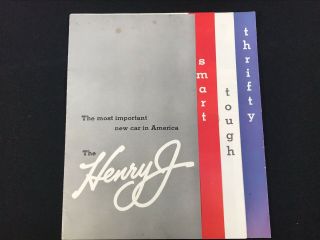 Vtg 1950 Henry J Kaiser Fraser Car Sales Brochure