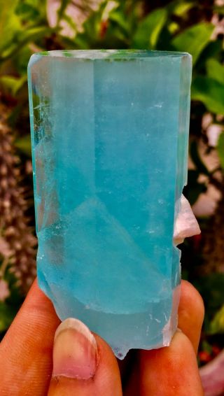 WoW 738 C.  T Top Class Damage Terminated Blue Color Aquamarine Crystal 3