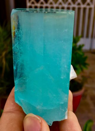 WoW 738 C.  T Top Class Damage Terminated Blue Color Aquamarine Crystal 5