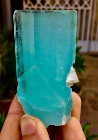 WoW 738 C.  T Top Class Damage Terminated Blue Color Aquamarine Crystal 6