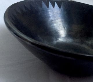 Authentic 1920s Maria Martinez Julian Blackware Bowl Pottery Signed Marie