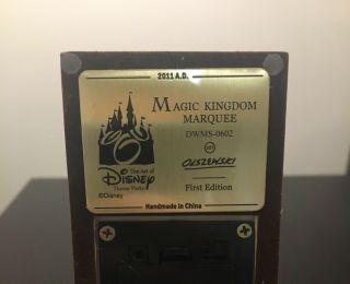 Olszewski Walt Disney World Magic Kingdom Lighted Marquee Sign First Edition 6