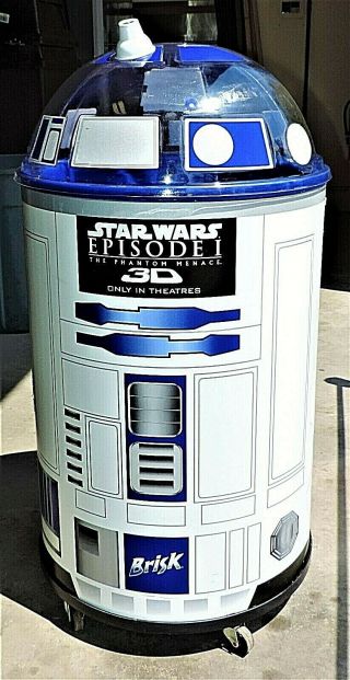 R2d2 Promotional Cooler Star Wars Episode 1 3d 44 " Tall 30 " Wide Pepsi - Brisk