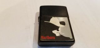 Zippo Cigarette Lighter Marlboro Man Matte Black In Order