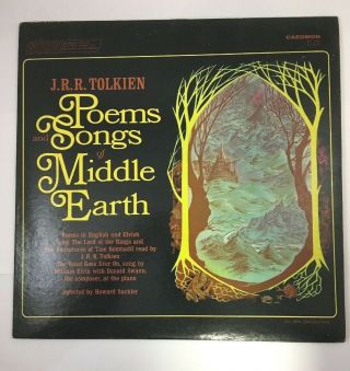Jrr Tolkien Poems & Songs Of Middle Earth Album Lord Of The Rings The Hobbit
