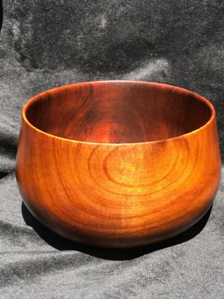 Hand Turned Koa Bowl Signed By Dan Deluz.  Naturally Oiled Not Varnished.